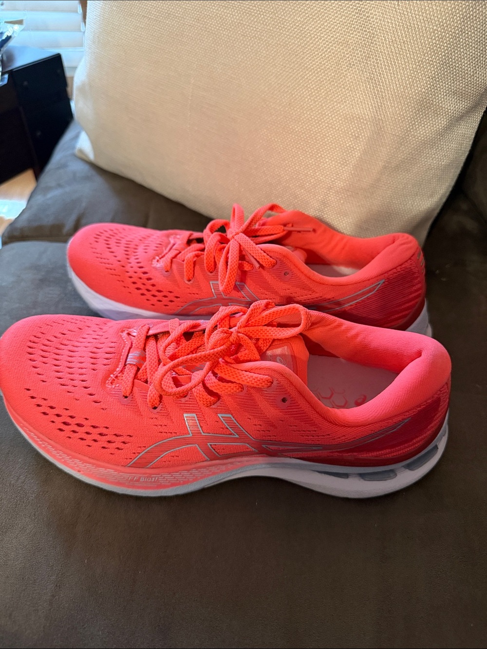 ASICS Women's Neon Coral Athletic Running Shoes size 9